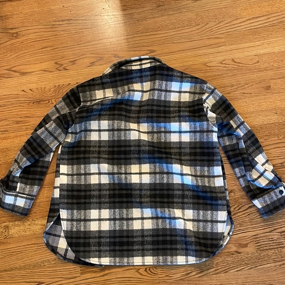 H&M Oversized Womens Shacket - Shirr Jacket - White Black Grey - Small - Picture 7 of 7